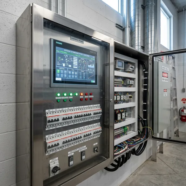 Tablero eléctrico de automatización hidráulica industrial