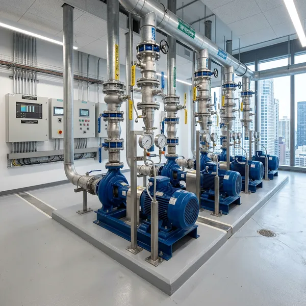 Instalación profesional de bombas hidráulicas de alta tecnología